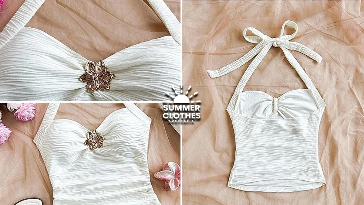 SOLY HUX V Neck Halter Tops