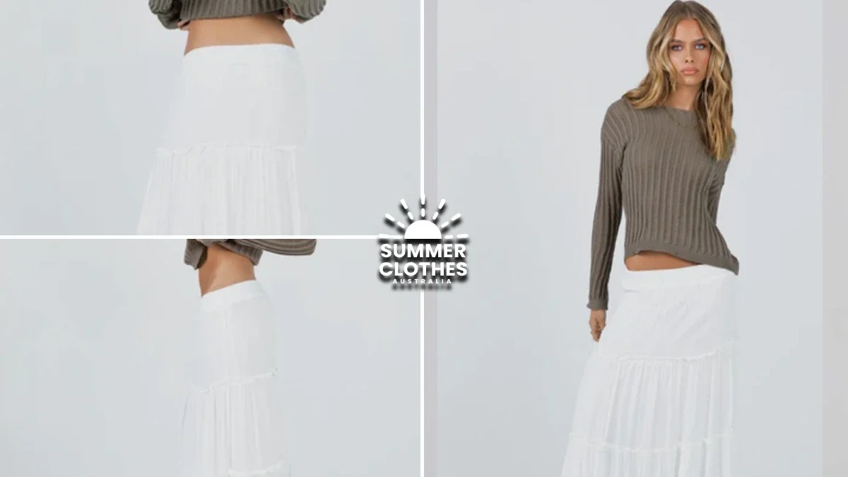 Miriah maxi skirt white low impact