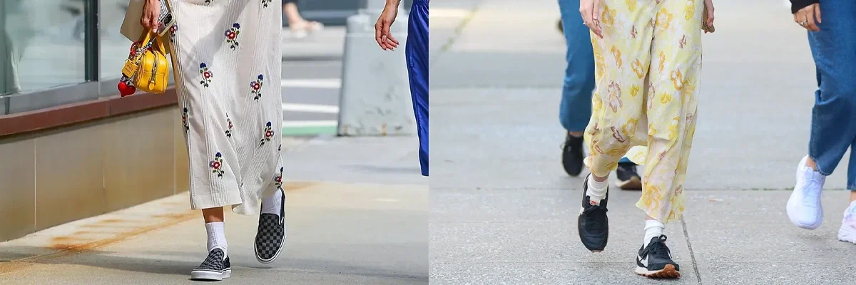 Pair Sneakers with Summer Dresses