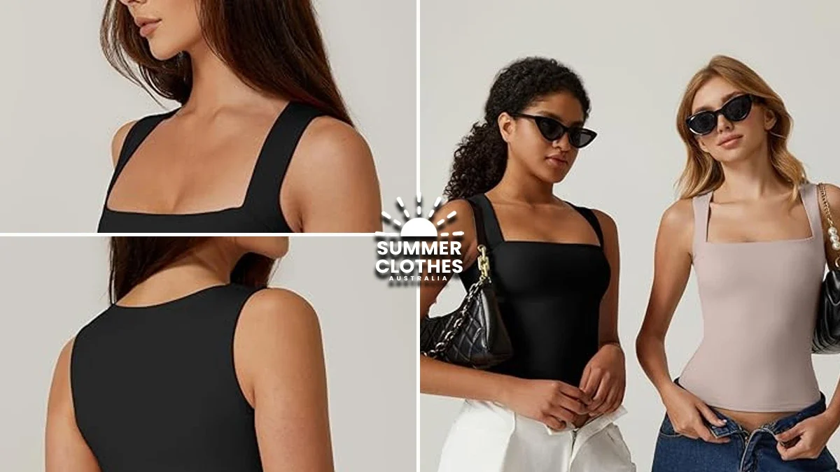 QINSEN Square Sleeveless Tank Top