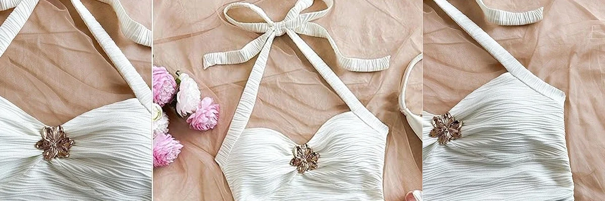 SOLY HUX V Neck Halter Tops 1