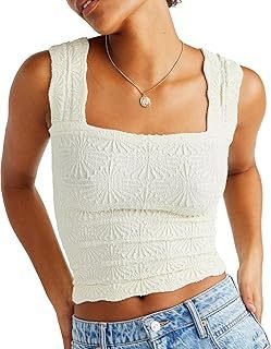 Womens Summer Clothes Crop Tank Tops Wide