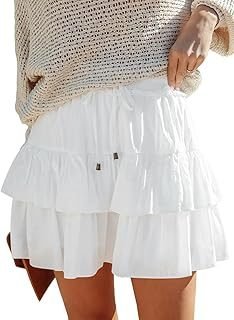 Womens Summer Clothes Ruffled Tiered Skorts
