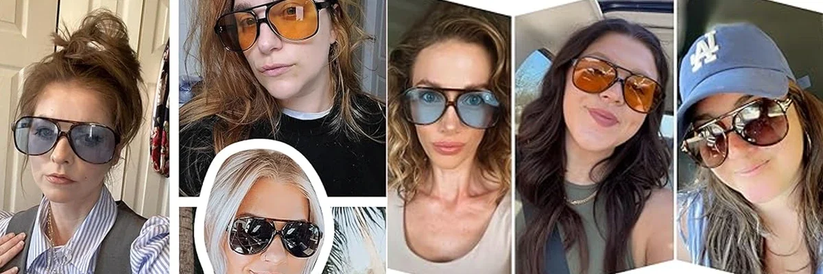 YDAOWKN Retro Aviator Sunglasses 1