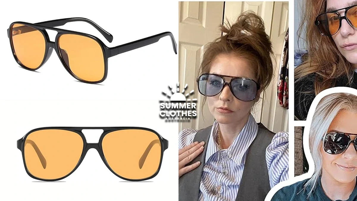 YDAOWKN Retro Aviator Sunglasses