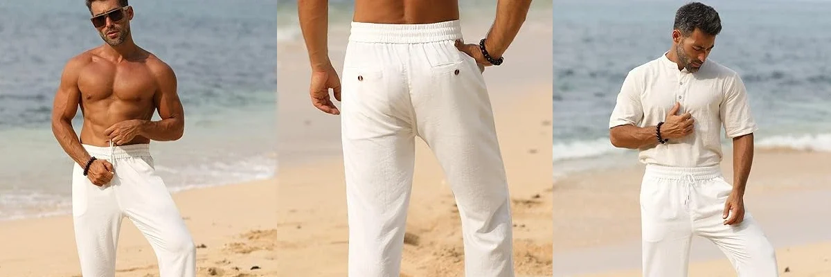 iWoo Linen Pants Men Casual 2025 2