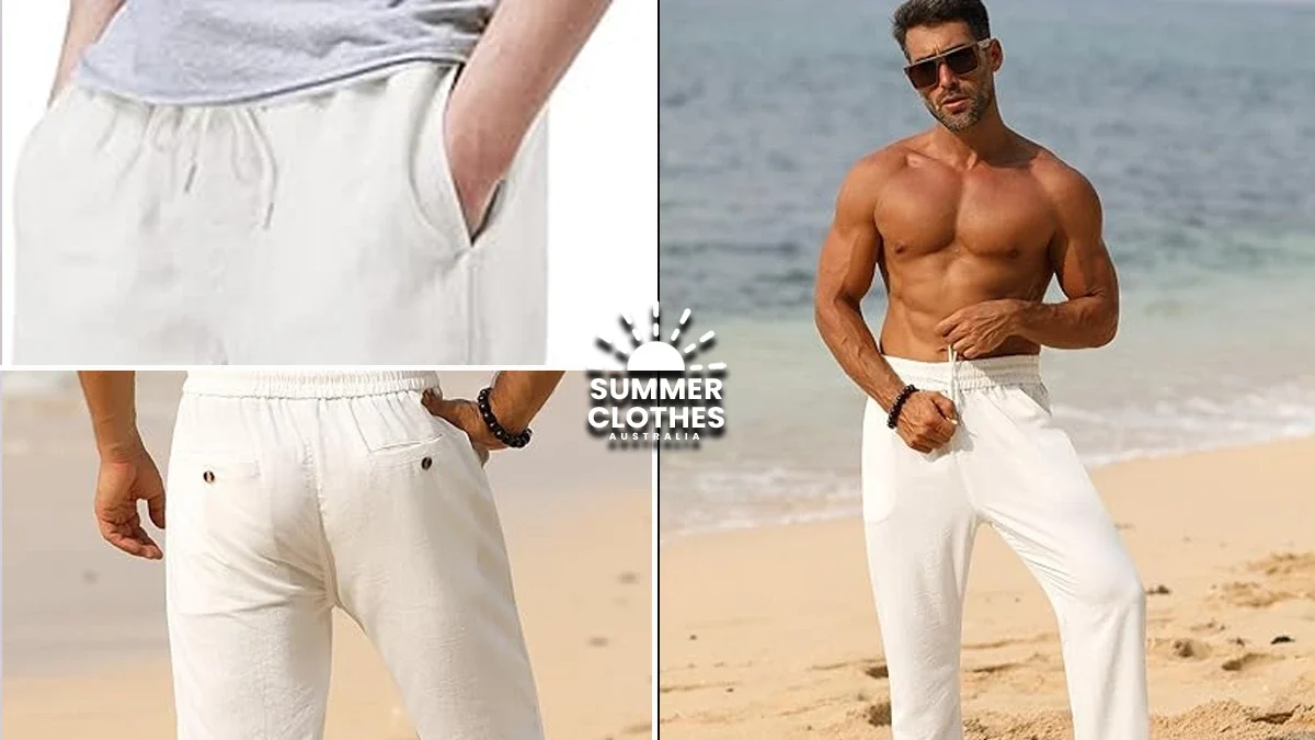 iWoo Linen Pants Men Casual 2025